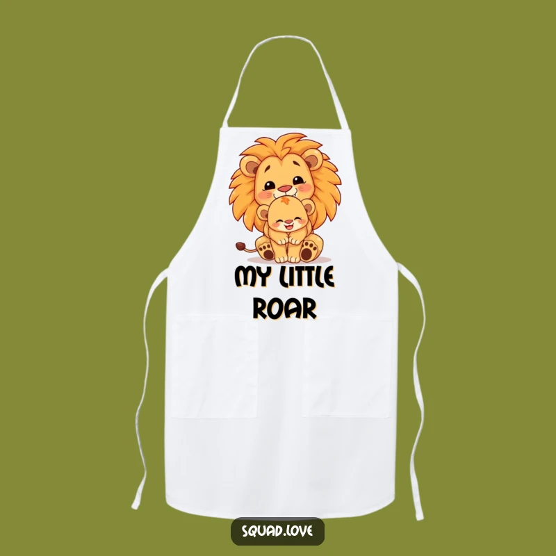 Funny Lion Family Hug Apron - Cook with Pride & Roar