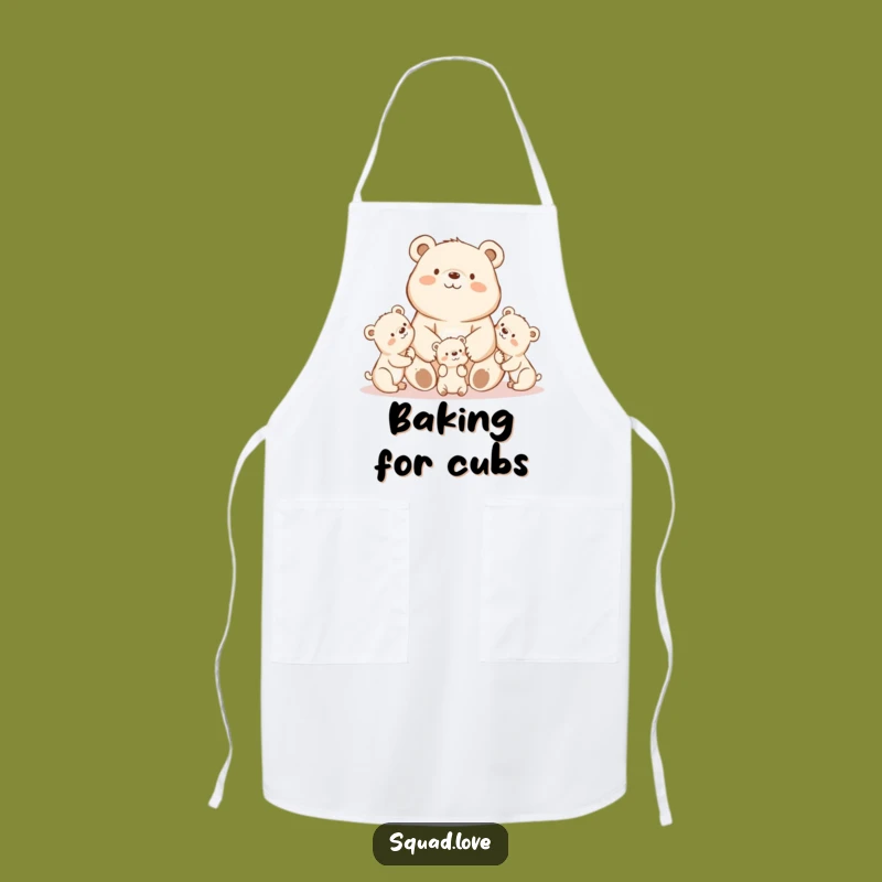 Kawaii Mama Bear Apron - Cooking with Love and Pride
