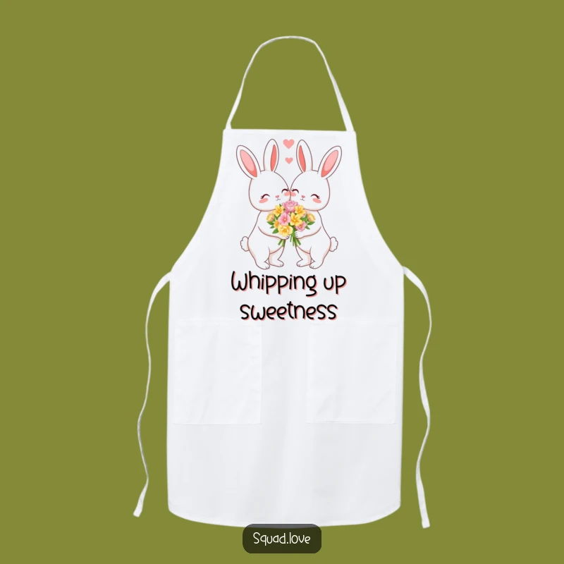 Funny Bunny Gardener Apron - Romantic Gift for Couples