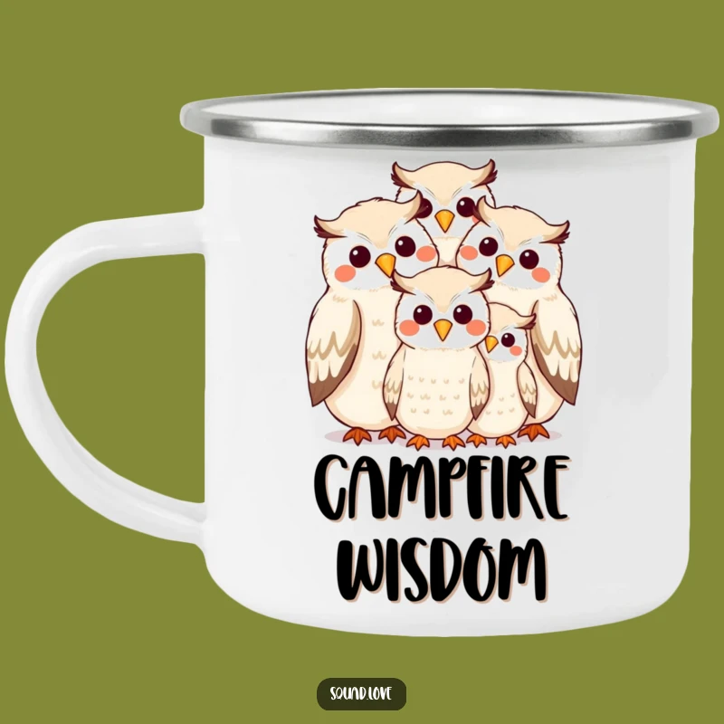 Funny Owl Family Hug Camping Mug: Adventure & Woodland Smiles, Gift