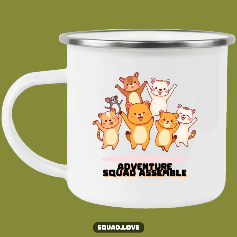 Durable Funny Animal Friends Jumping Camping Mug - Outdoor Unity Gift