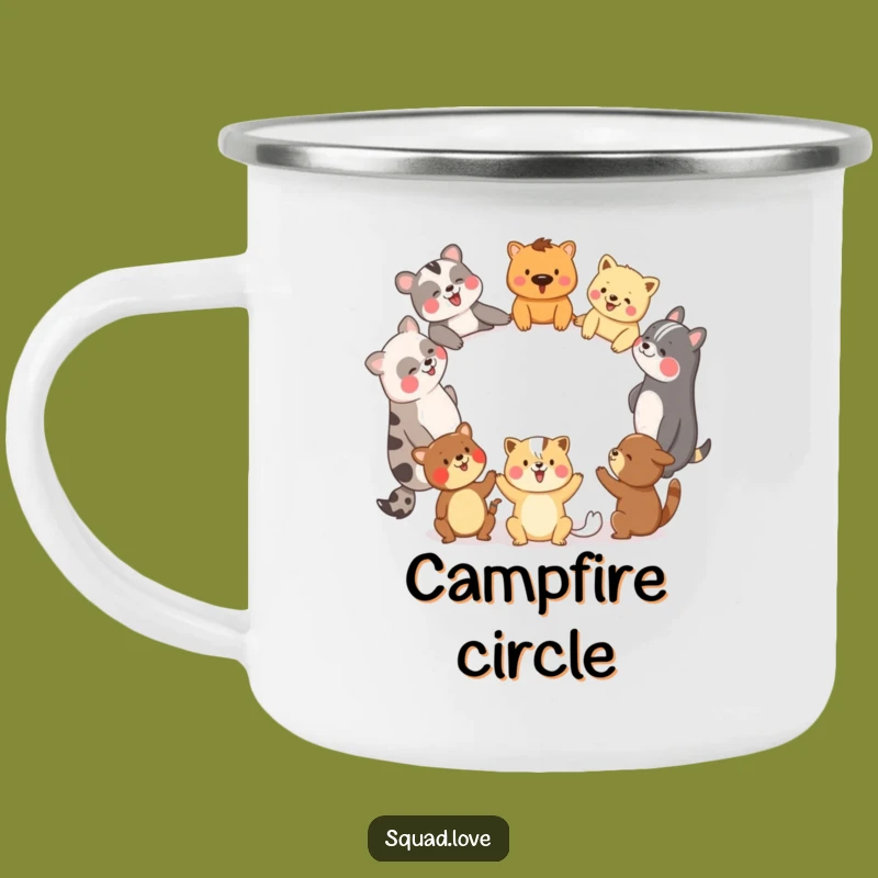 Funny Animal Friends Camping Mug: Adventure & Laughter, Gift