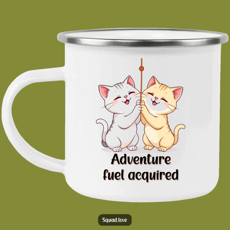 Funny Cat String Adventure Mug - Durable & Playful Outdoor Gift