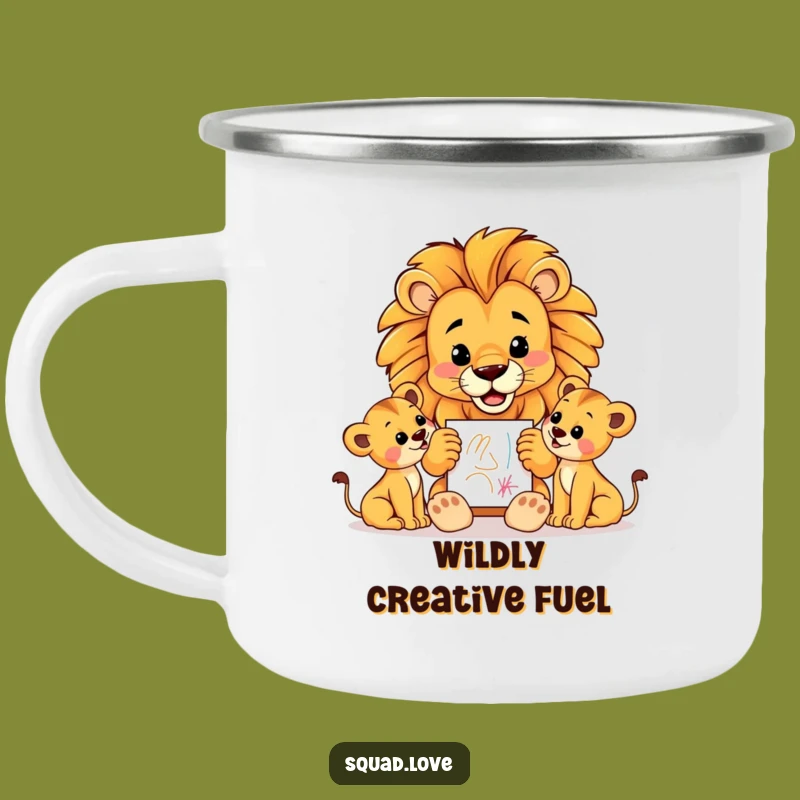 Funny Lion Dad Camping Mug: Outdoor Pride for Fathers & Cubs