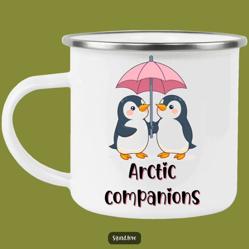 Funny Penguin Umbrella Camping Mug - Adventure Under the Fun