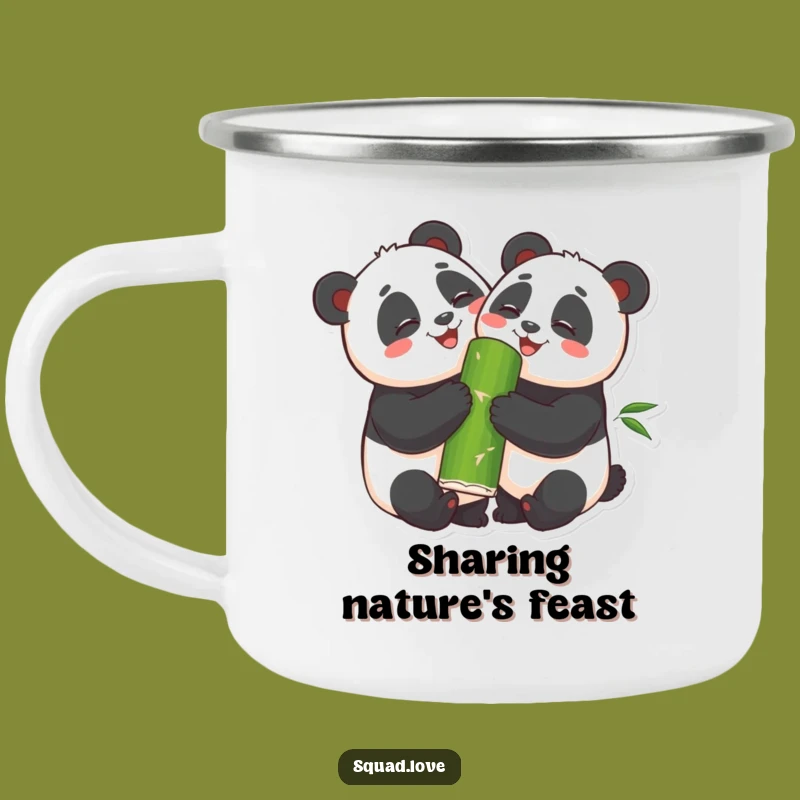 Funny Panda Hug Camping Mug: Friendship Outdoors, Perfect Gift