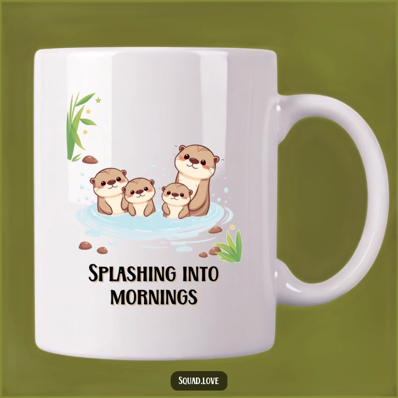 Funny Kawaii Otter Family Mug: Splashing Good Times and Hilarious Gifts!