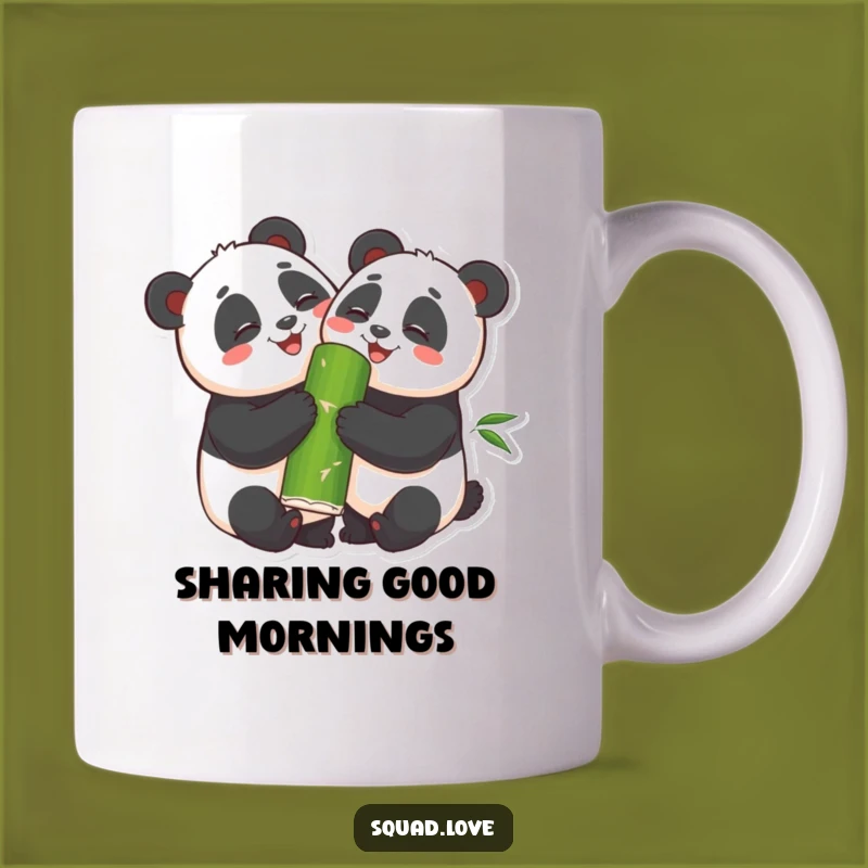 Funny Panda Hug Mug: Sharing Joyful Bamboo, Perfect Gift for Animal Lovers