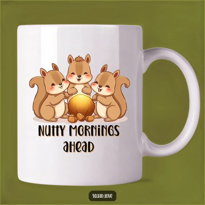 Funny Squirrels Sharing Mug: Nutty Friends, Hilarious Woodland Gift