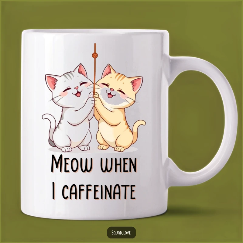 Funny Playful Cats String Mug - Hilarious Gift for Cat Lovers
