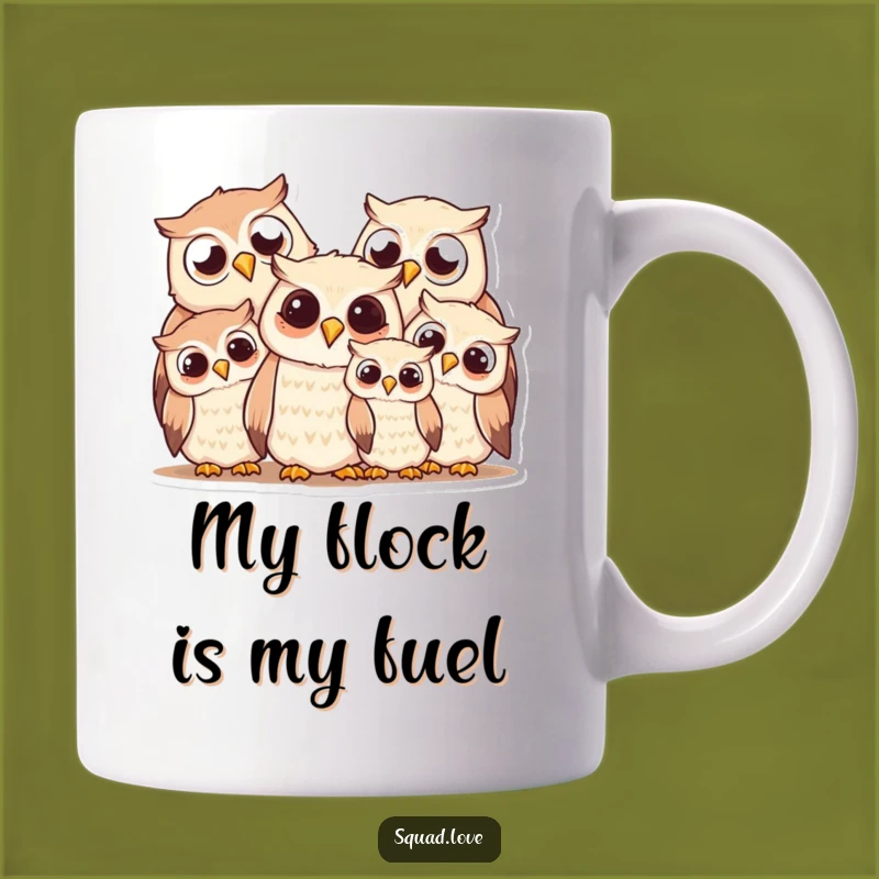 Funny Owl Family Mug - Warm Hugs & Laughter, Perfect Gift for Cozy Moments!