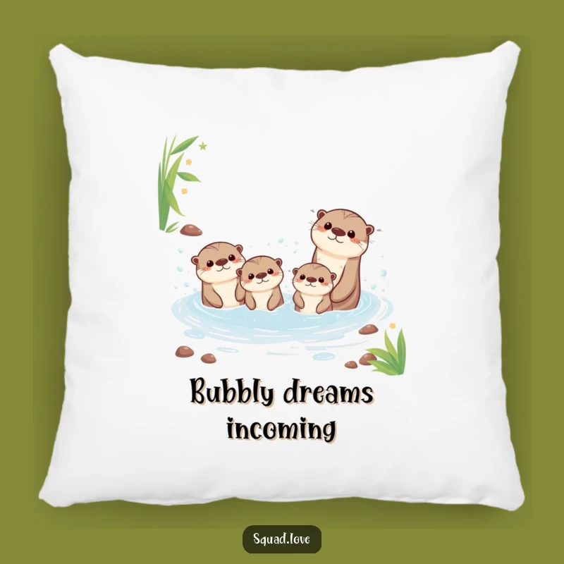 Funny Kawaii Otter Pillow: Cozy Comfort with Playful Splashes!