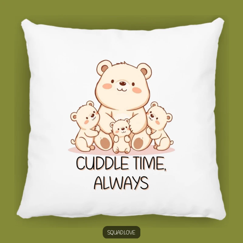 Kawaii Mama Bear Pillow - Cozy Comfort for Proud Parents