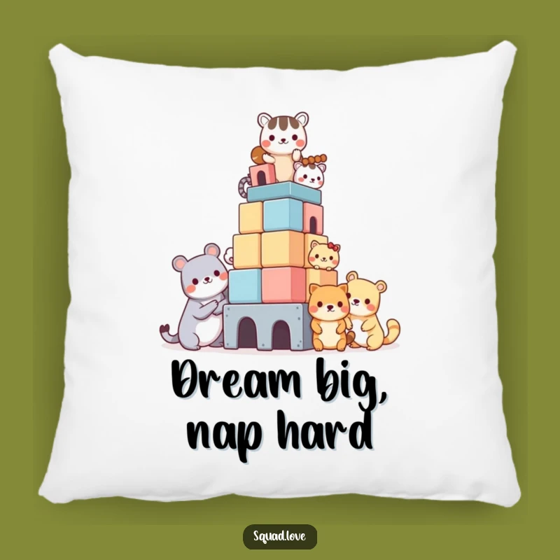 Funny Kawaii Animal Tower Pillow: Cozy Comfort with Playful Charm!