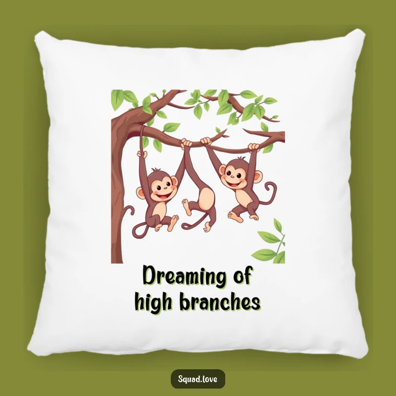 Funny Monkey Pillow - Playful Primate Swing Cushion Gift