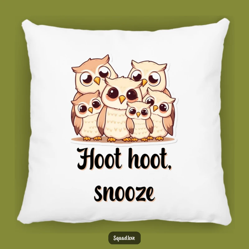 Cozy Funny Owl Family Pillow: Snuggle Up with Smiles, Your Ultimate Comfort Gift!
