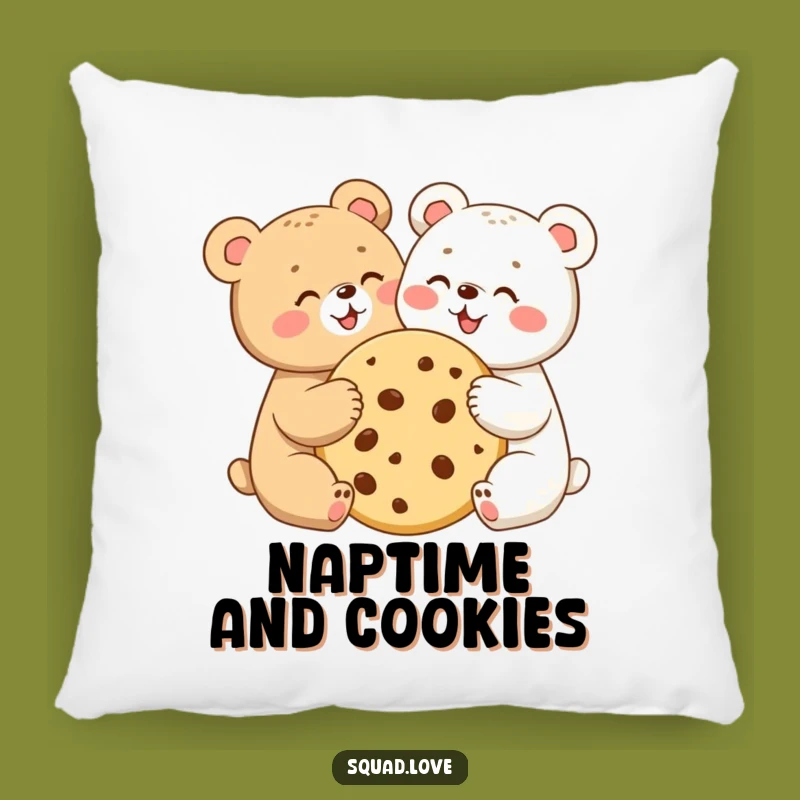 Funny Bear Cubs Cookie Pillow: Soft Comfort, Sweet Sharing Humor, Adorable Funny Gift