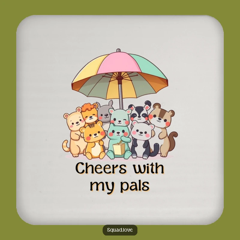 Funny Animal Friends Coasters: Protect Surfaces with Smiles, Your Perfect Home Gift!