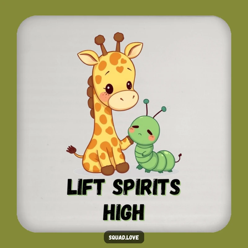Funny Giraffe Caterpillar Pat Coaster Set - Kind Table Protection Gift