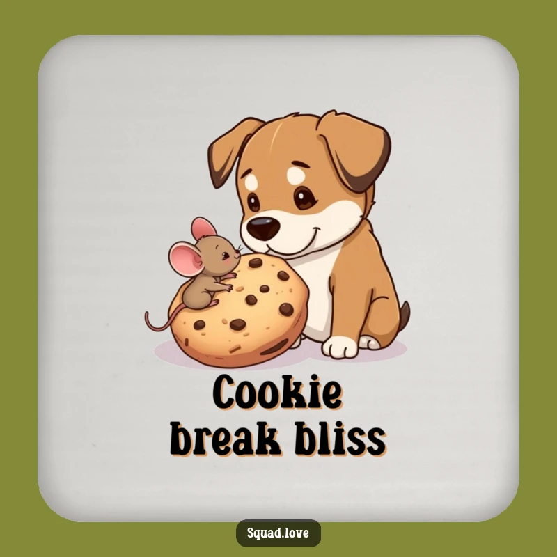 Funny Mouse & Dog Cookie Coasters - Protect Surfaces with Sweet Charm