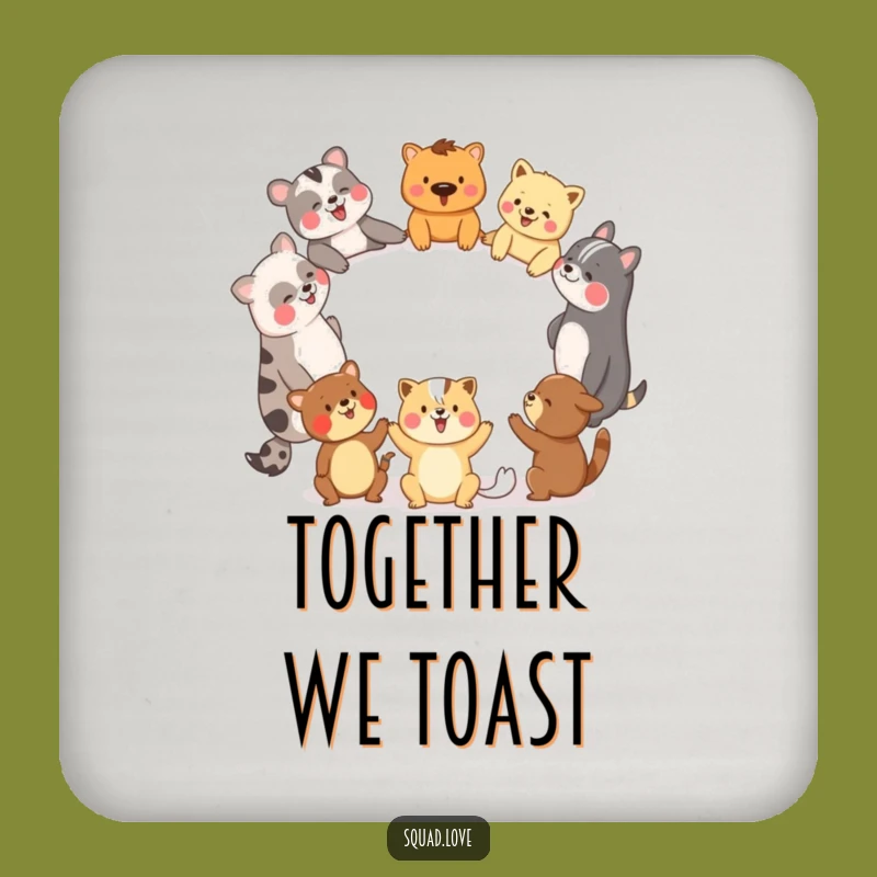 Funny Animal Friends Coaster Set: Protect Tables with Laughter