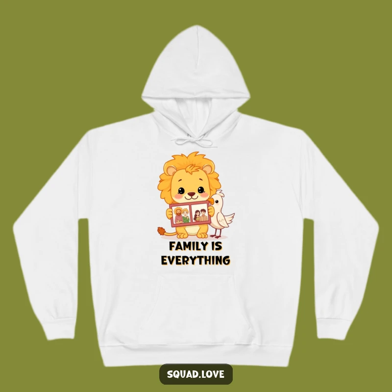 Cozy Funny Lion Family Album Hoodie: Proud Dad Roars, Ultimate Funny Gift