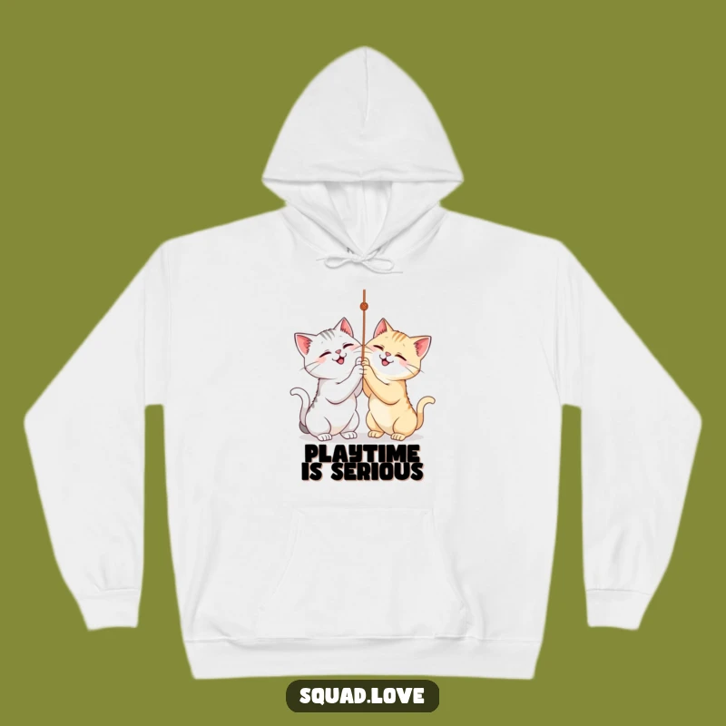 Funny Cat String Fun Hoodie - Cozy & Hilarious Gift for Cat Owners