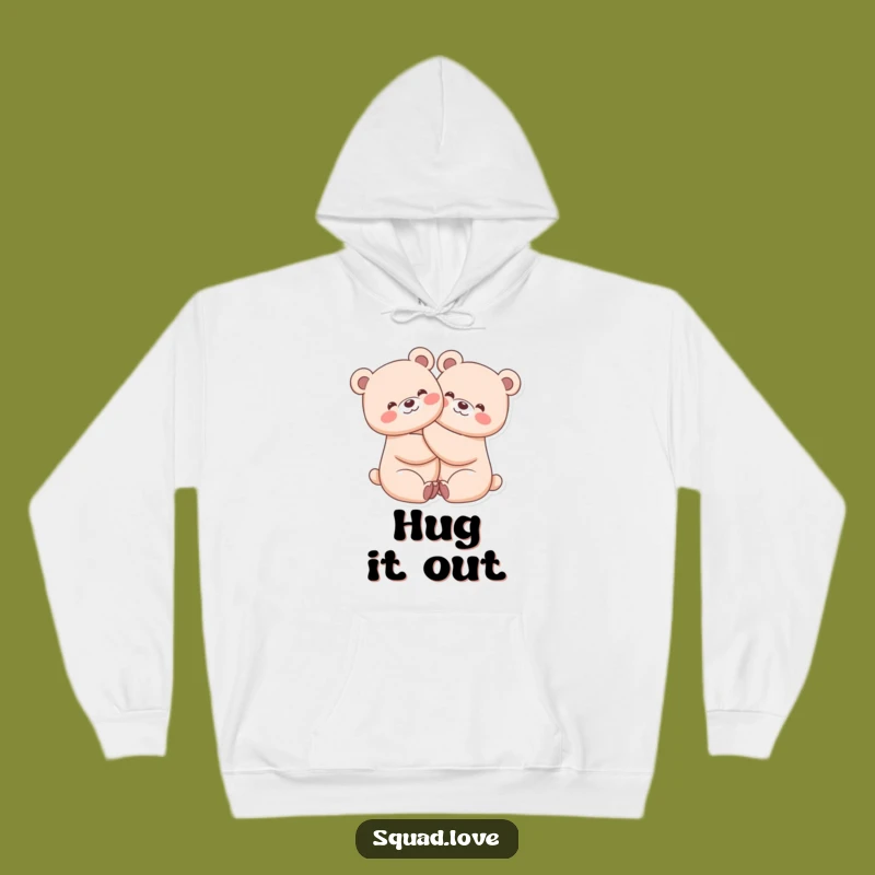 Funny Kawaii Bears Hoodie - Cozy Hugs, Ideal Funny Gift for Comfort Lovers