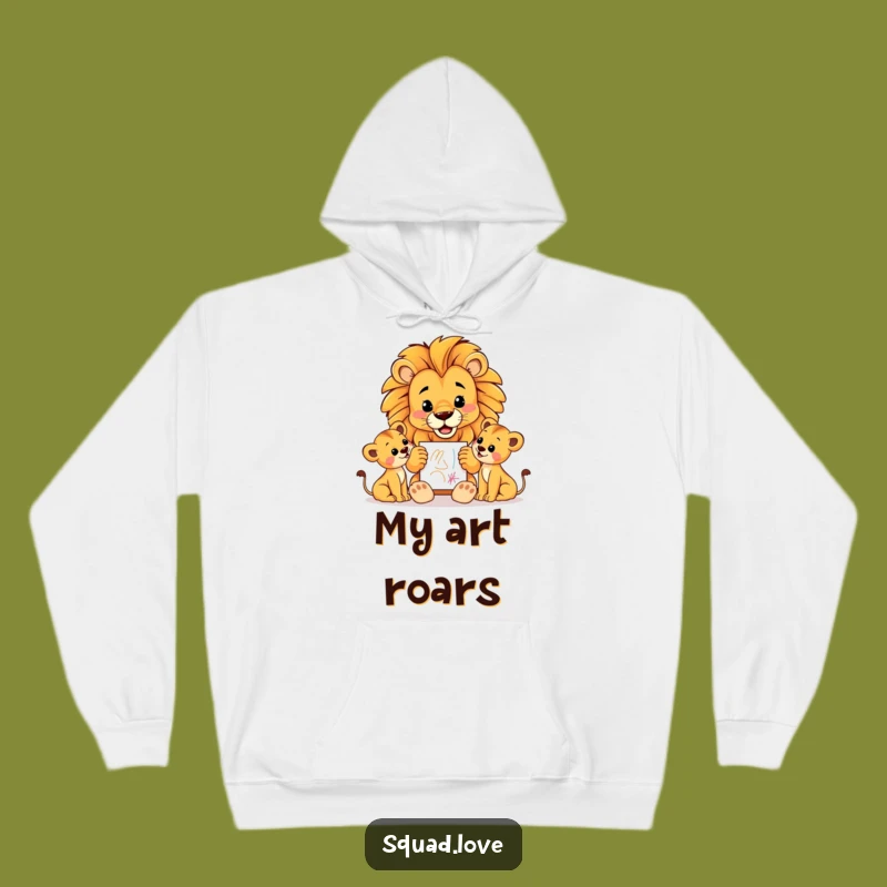 Funny Lion Dad Hoodie: Warm Gifts for Proud Fathers & Cub Artists