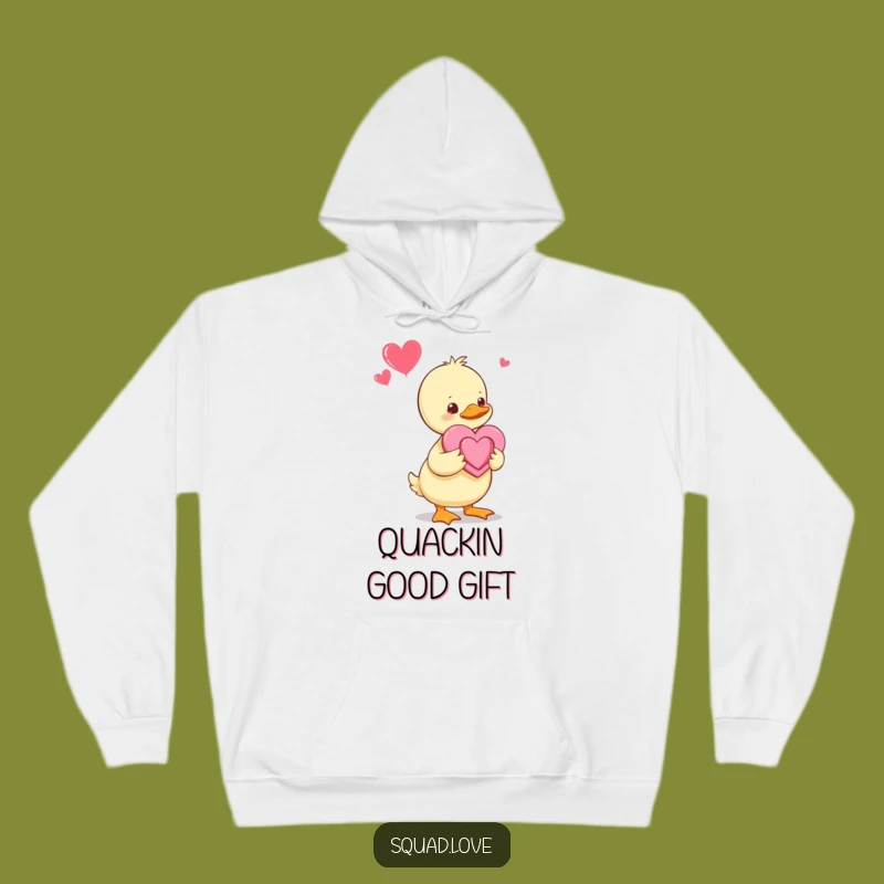 Funny Duckling Heart Hoodie: Cozy Baby Duck Apparel, The Ultimate Funny Gift for Loving Families