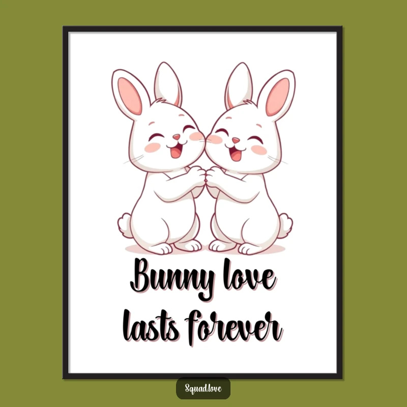 Free Printable Wall Art: Giggling Bunny Friends - Adorable Downloadable Decor