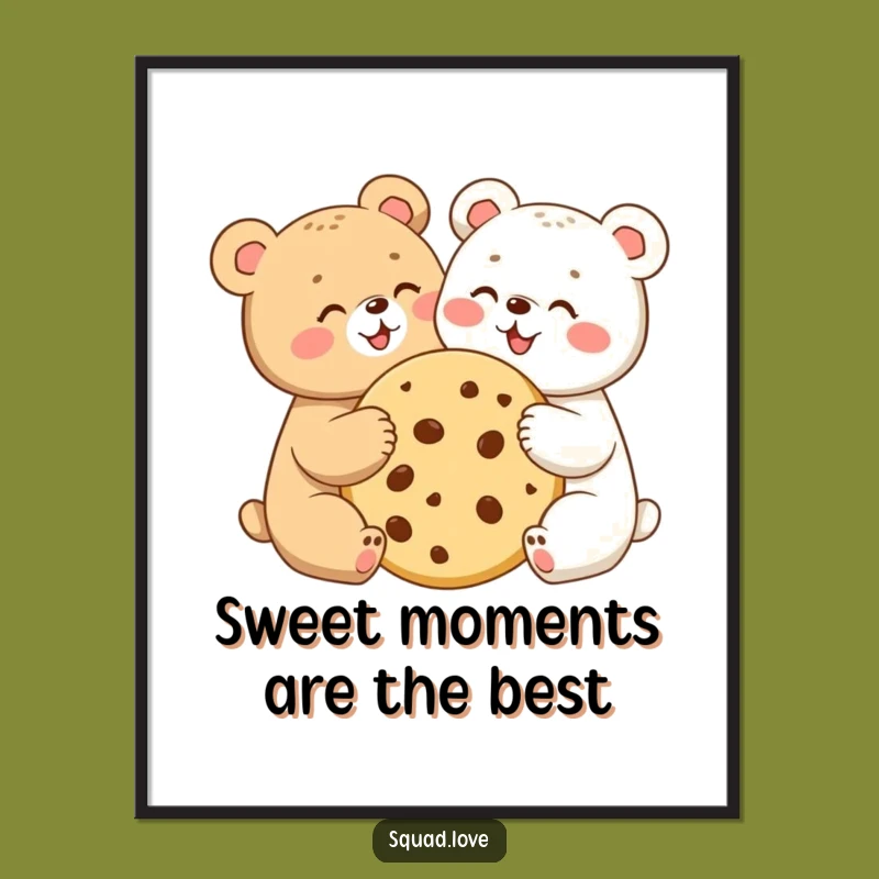 Free Printable Bear Cub Cookie Wall Art - Sweet Downloadable Decor