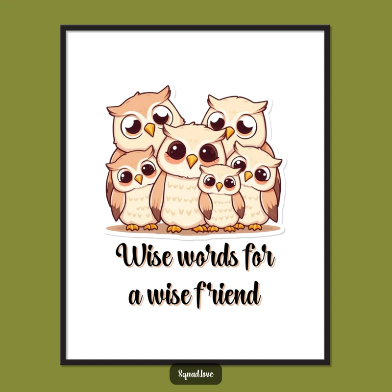 Free Printable Wall Art: Cozy Owl Family Hugs for a Humorous Home Decor