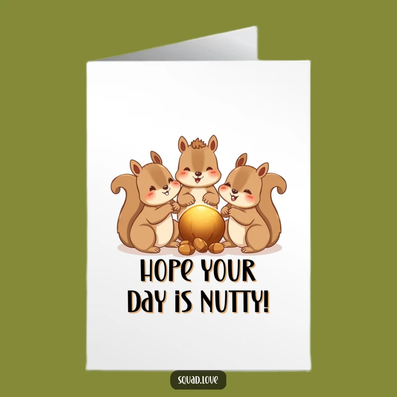 Free Printable Birthday Card: Happy Squirrels Sharing, Funny Downloadable Gift