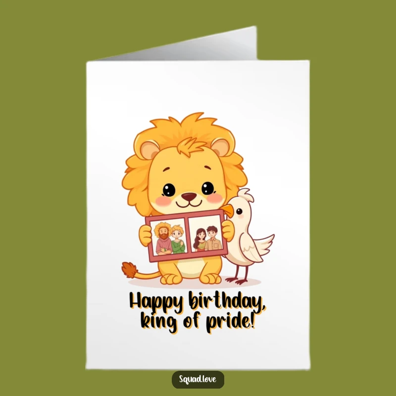 Free Printable Lion Family Birthday Card - Proud Downloadable Gift