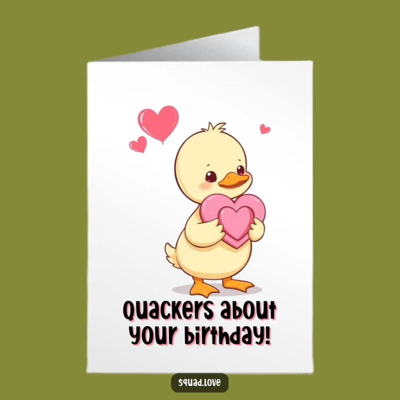 Free Printable Duckling Birthday Card: Adorable Baby Duck Delivering Laughter - Funny Downloadable Gift