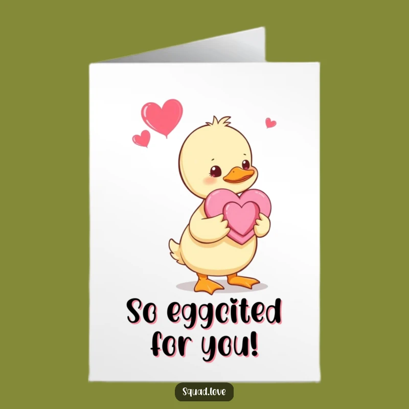 Free Printable Duckling Congratulations Card: Sweet Baby Duck Sharing Joy - Downloadable Funny Gift