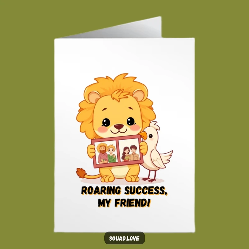 Free Printable Lion Family Congrats Card - Proud Downloadable Gift