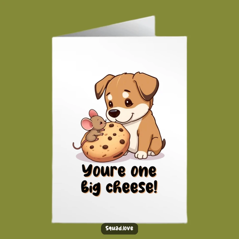 Free Printable Mouse Dog Congrats Card - Whimsical Downloadable Art for Big Wins