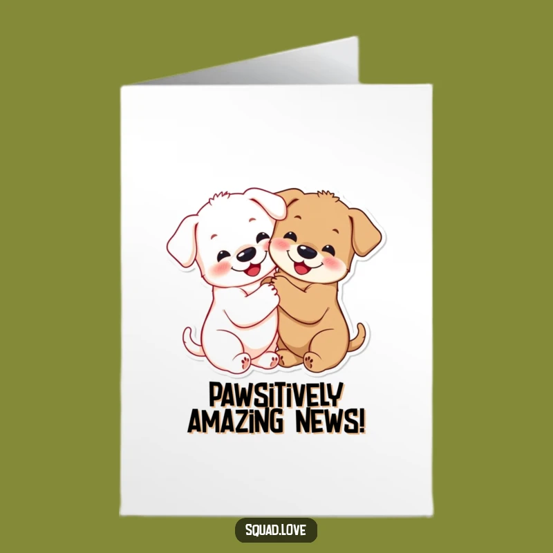 Free Printable Puppy Hug Congrats Card - Adorable Downloadable Gift