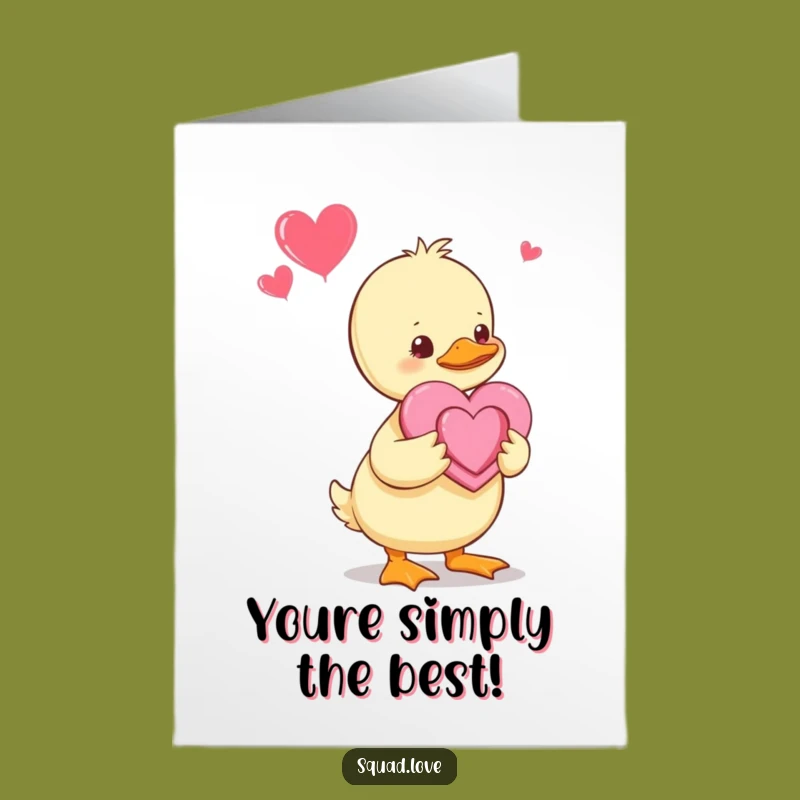 Free Printable Duckling Thank You Card: Grateful Baby Duck's Heartfelt Gesture - Funny Downloadable Gift