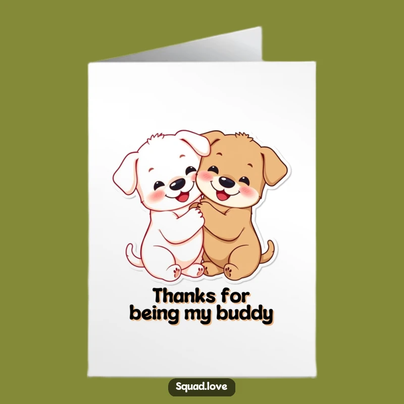 Free Printable Puppy Hug Thank You Card - Sweet Downloadable Gift