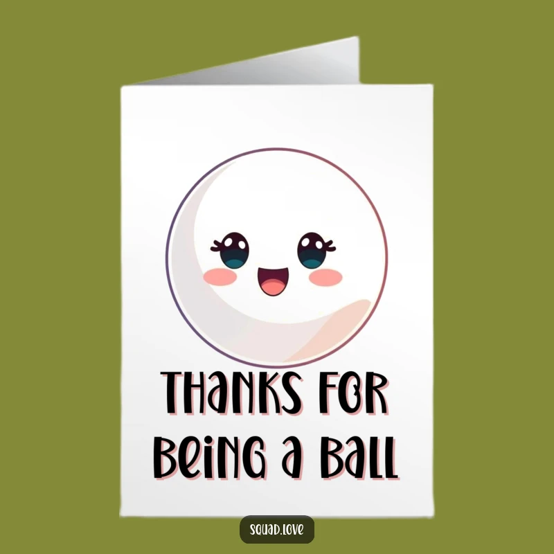 Free Printable Thank You Card: Versatile Ball Design, Fun Downloadable Gratitude