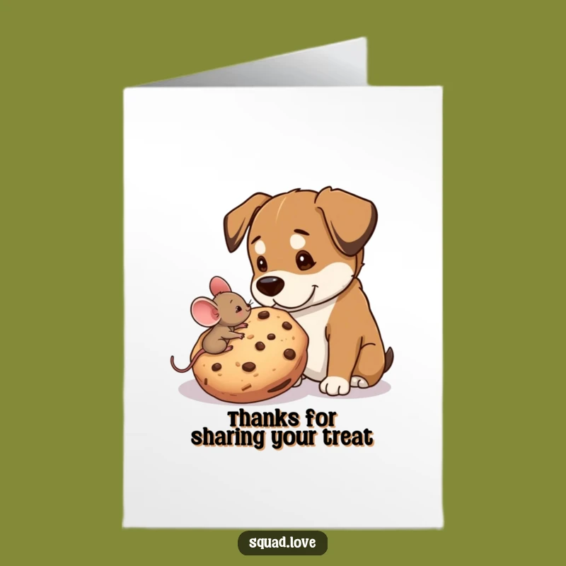 Free Printable Mouse Dog Thank You Card - Adorable Downloadable Art for Gratitude