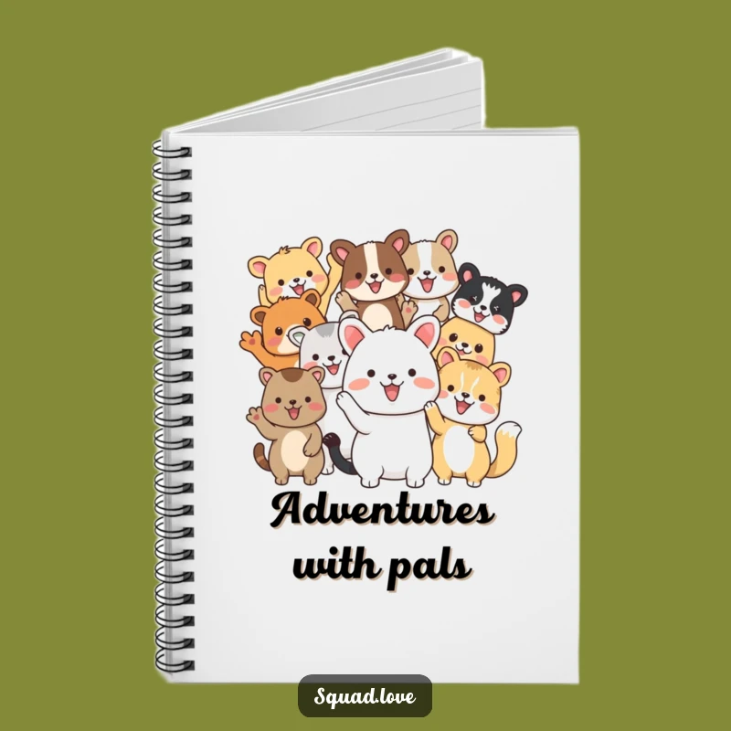 Funny Animal Friends Wave Notebook: Jot Down Happy Thoughts!