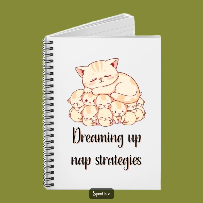 Funny Contented Cat Notebook - Kitten Nap Diary for Creative Ideas Gift