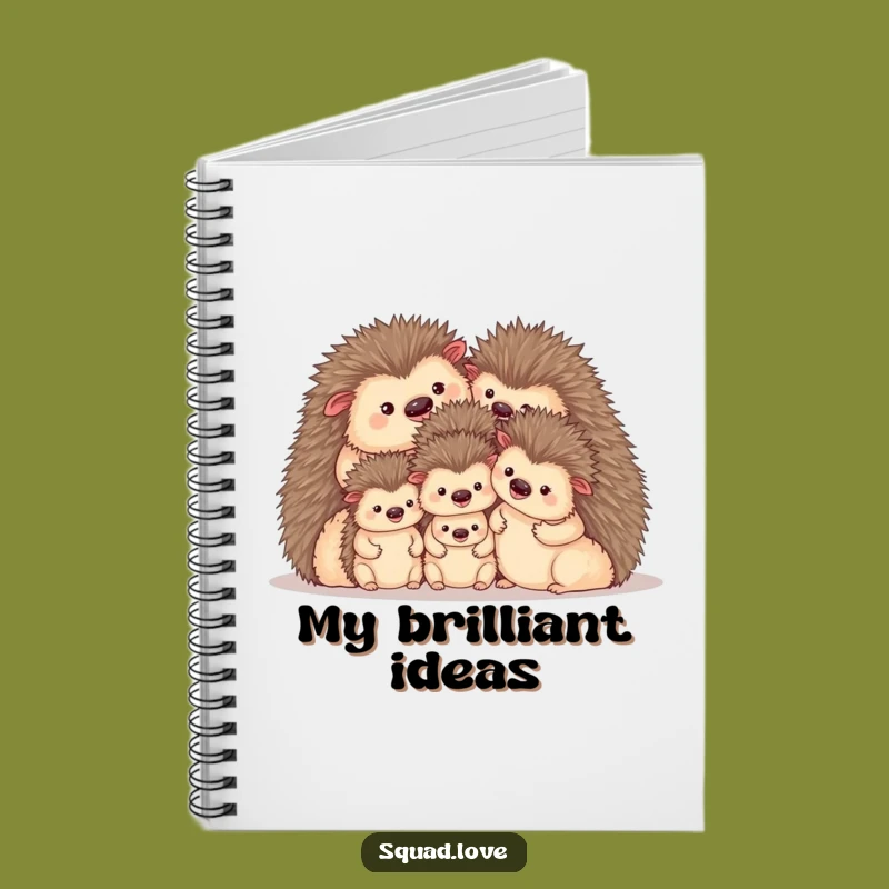 Funny Hedgehog Family Notebook - Cozy Gift for Journaling & Notes