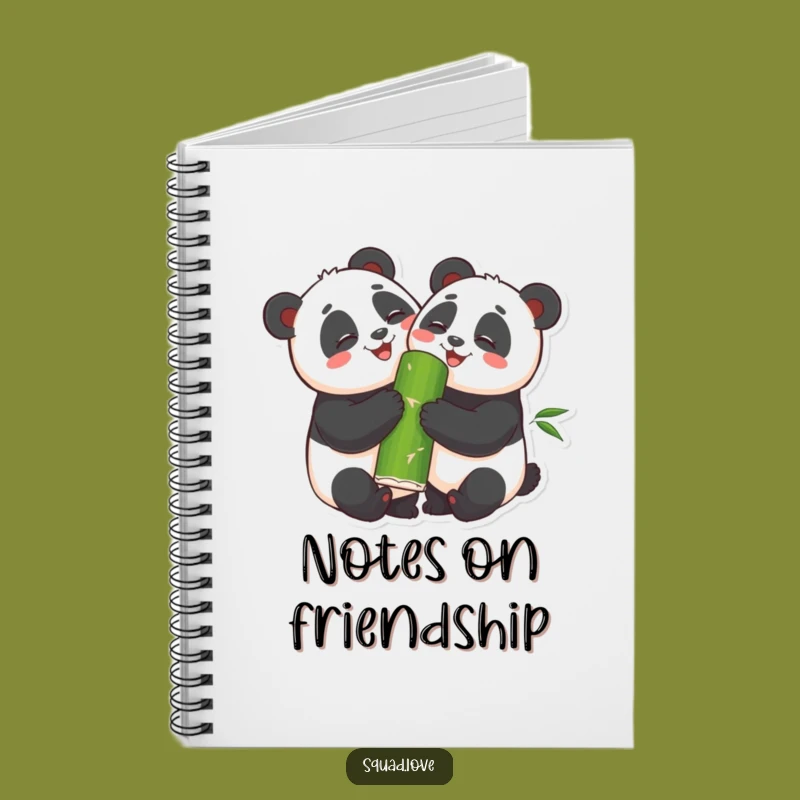 Funny Panda Hug Notebook: Jot Down Ideas with Friendship, Gift