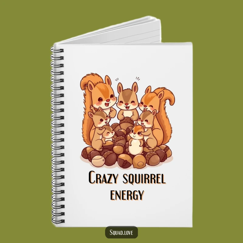 Funny Squirrel Family Acorn Chaos Notebook: Jot Down Your Nutty Ideas!