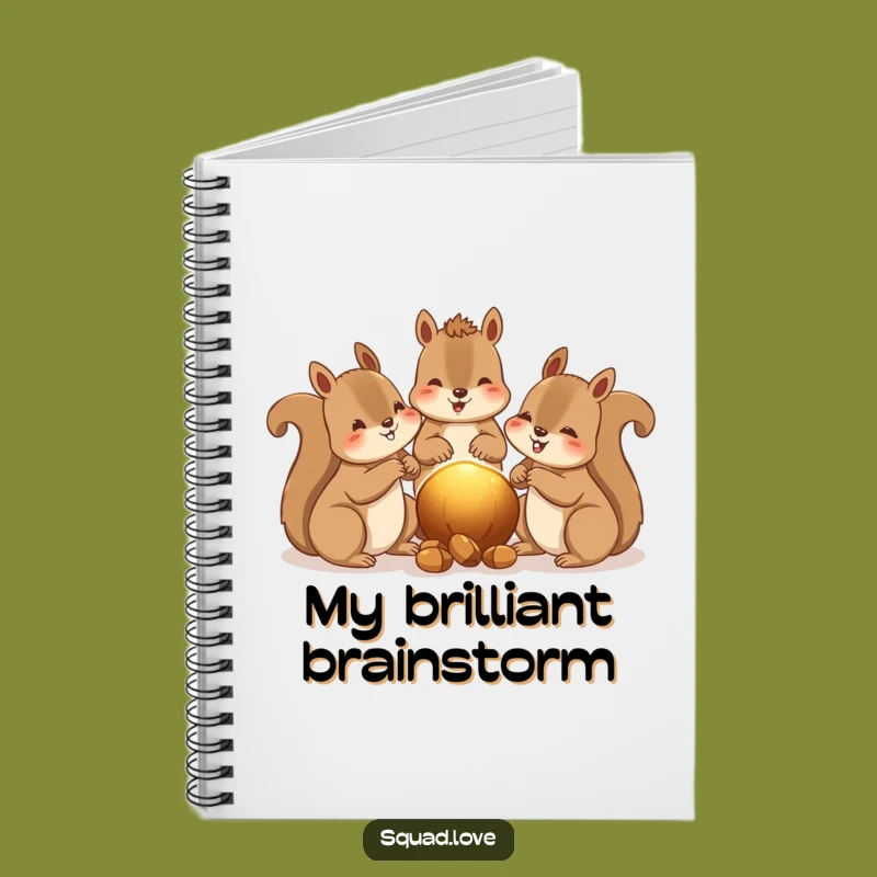 Funny Squirrels Sharing Notebook: Jot Down Ideas with Woodland Charm